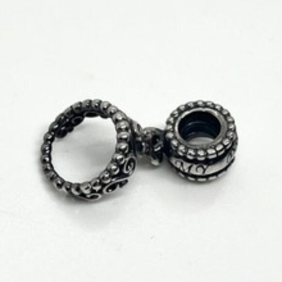 PANDORA 925 ALE CROWN MY PRINCESS CHARM STERLING SILVER TIARA HEART BEAD - Picture 12 of 13